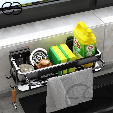 Suporte de Cozinha Prateleira com Rack para Pia